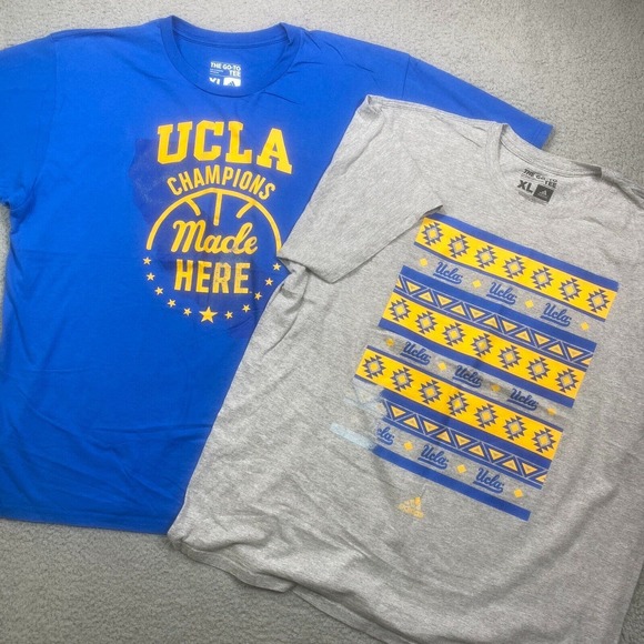 UCLA‎ Bruins Adidas Shirt Womens Extra Large Blue Gold LOT OF 2 - Picture 1 of 12